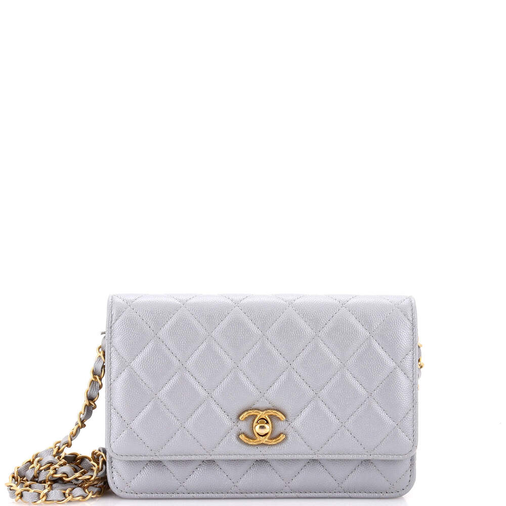 Chanel Fit For You Wallet on Chain Quilted Iridescent Caviar